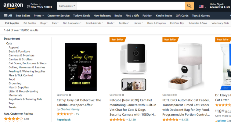 Amazon website screenshot