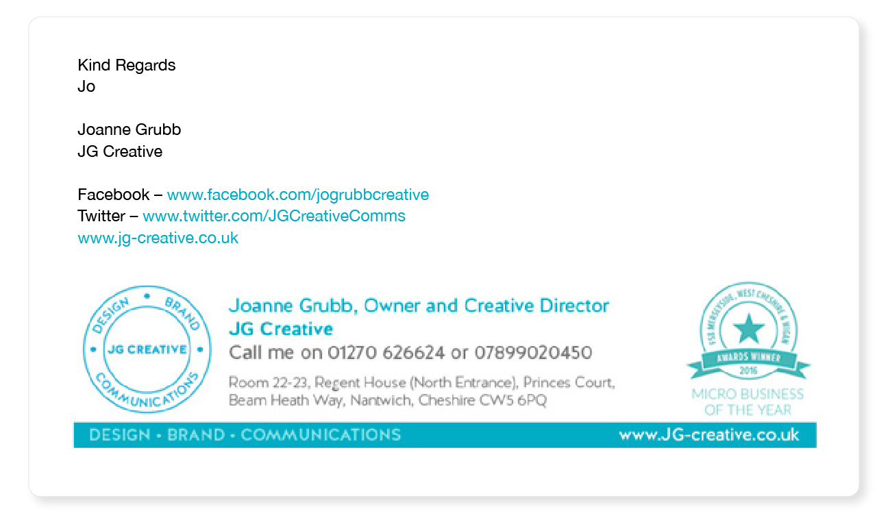 design and branding agency email signature